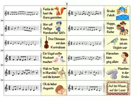 Vorschau - Spiele - Musik 🎶 Kinderlieder Domino • Noten spielen • Notennamen • Musiktheorie • Notenlehre - Seite 3
