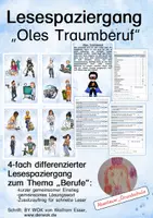 Vista previa - Hojas de trabajo - Lesespaziergang Berufe - Portada