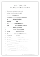 Vorschau - Arbeitsblätter - "to know" : kennen, können, wissen (mit Lösung) - Deckblatt