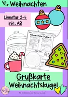 Vorschau - Arbeitsblätter - Weihnachtsgrüße (Kugelform) - Deckblatt
