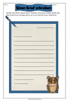Vorschau - Arbeitsblätter - Einen Brief schreiben - Vorlage & Umschlag (2-fach differenziert) - Seite 1