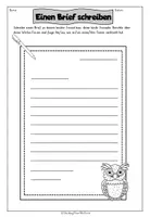 Vorschau - Arbeitsblätter - Einen Brief schreiben - Vorlage & Umschlag (2-fach differenziert) - Seite 2