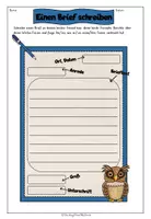 Vorschau - Arbeitsblätter - Einen Brief schreiben - Vorlage & Umschlag (2-fach differenziert) - Seite 3