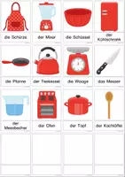 Vorschau - Arbeitsblätter - Wortschatz: In der Küche - Bildkarten und Arbeitsblätter - Seite 1