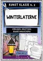 Vorschau - Unterrichtsreihen - Winterlaterne - Kunst Grundschule Klasse 4, Klasse 5 Winter - Deckblatt
