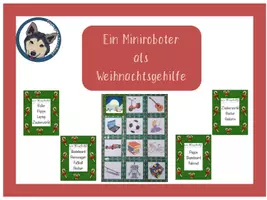 Vorschau - Bildkarten - Der Miniroboter als Weihnachtsgehilfe #weihnachten #programmieren #weihnachtenbeieduki - Deckblatt