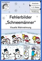 Vorschau - Fördermaterial/Inklusion - Fehlerbilder - Kartei "Schneemänner" (Visuelle Wahrnehmung) - Deckblatt