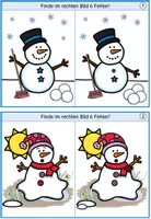 Vorschau - Fördermaterial/Inklusion - Fehlerbilder - Kartei "Schneemänner" (Visuelle Wahrnehmung) - Seite 2