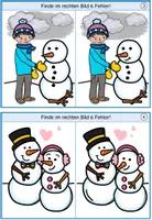 Vorschau - Fördermaterial/Inklusion - Fehlerbilder - Kartei "Schneemänner" (Visuelle Wahrnehmung) - Seite 3