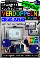 Vorschau - Stundenentwürfe - Bewegtes Kopfrechnen: Gymnastik - Verdoppeln im ZR bis 100 - Deckblatt