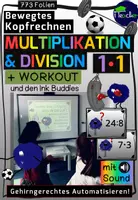 Vorschau - Stundenentwürfe - Bewegtes Kopfrechnen: Workout - 1x1 Multiplikation & Division - Deckblatt