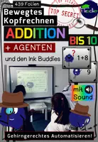 Vorschau - Stundenentwürfe - Bewegtes Kopfrechnen: Agenten - Addition bis 10 - Deckblatt