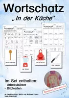 Vista previa - Hojas de trabajo - Wortschatz: In der Küche - Arbeitsblätter und Bildkarten - Portada