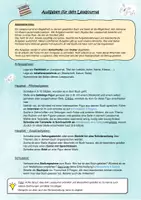 Vorschau - Stundenentwürfe - Aufgaben für dein Lesejournal - Deckblatt