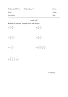 Vorschau - Test - Test zur Bruchrechnung - Deckblatt