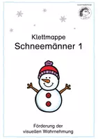 Vorschau - Fördermaterial/Inklusion - Klettmappen "Schneemänner" (Visuelle Wahrnehmung) - Seite 1
