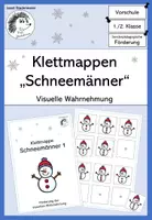 Vorschau - Fördermaterial/Inklusion - Klettmappen "Schneemänner" (Visuelle Wahrnehmung) - Deckblatt