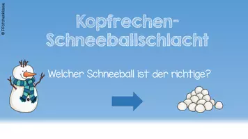 Vorschau - Stundenentwürfe - Interaktive Rechenspur Schneeballschlacht ZR100 - Seite 1