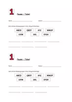 Vorschau - Arbeitsblätter - Pausen oder Exit-Tickets zur Alphabetisierung - Deckblatt