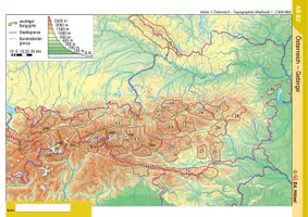 Vorschau - Arbeitsblätter - Materialpaket Österreich Topographie - Deckblatt