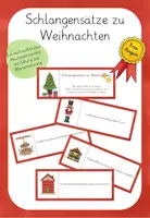 Vorschau - Stationenlernen - Schlangensätze zu Weihnachten - Deckblatt