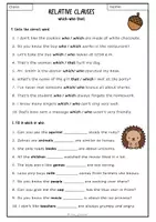 Vorschau - Arbeitsblätter - Relative Clauses / Relative Pronouns Worksheets - Seite 1