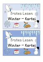 Vorschau - Arbeitsblätter - Erstes Lesen Die Winterkartei - Seite 1