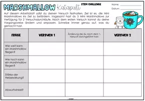 Vorschau - Arbeitsblätter - STEM Challenge - Marshmallow Katapult - Seite 2