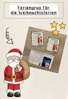Vorschau - Anderer Materialtyp - FREEBIE: Feriengruß zu den Weihnachtsferien - Deckblatt
