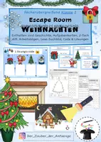Vorschau - Arbeitsblätter - Escape Room Weihnachten Klasse 2 #edukiknaller2021 - Deckblatt