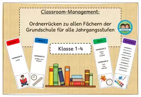 Vorschau - Bildkarten - Ordnerrücken zur Organisation (alle Fächer und Jahrgangsstufen) - Seite 1