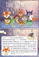 Vorschau - Arbeitsblätter - Lernkartei Tiere im Winter - Seite 1