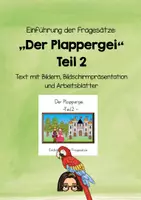 Vorschau - Arbeitsblätter - Einführung der Satzarten - Fragesatz "Der Plappergei" + ABs - Deckblatt
