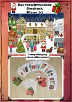 Vorschau - Stationenlernen - Lesespaziergang Weihnachten Geschichte Geschenk Klasse 1-2 Leseverständnis - Deckblatt