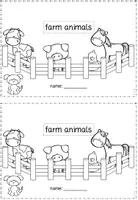 Vorschau - Arbeitsblätter - farm animals mini-book - Seite 1