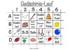 Vorschau - Arbeitsblätter - Gedächtnis-Lauf: Sportgeräte-Edition - Deckblatt