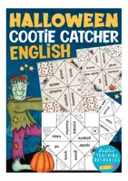 Vorschau - Spiele - Halloween Englisch Cootie Catcher Spiel - Deckblatt