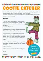 Vorschau - Spiele - Halloween Englisch Cootie Catcher Spiel - Seite 1