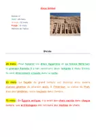 Aperçu - Préparation de séquence / Séquence complète - Histoire de l'art - Dictée différenciée - Abou Simbel - Page 1