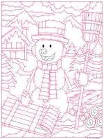 Vorschau - Arbeitsblätter - Schneemann Punkt zu Punkt - Seite 1