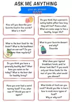 Vorschau - Arbeitsblätter - Ask me anything about Food / Frag mich alles über Essen - Seite 1