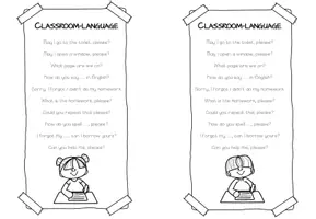 Aperçu - Feuilles d'exercices - Bookmark Classroom Language - Page de couverture