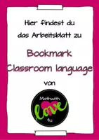 Aperçu - Feuilles d'exercices - Bookmark Classroom Language - Page 1