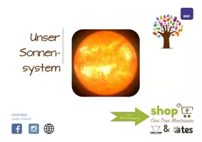 Vorschau - Bildkarten - Unser Sonnensystem-One Tree Montessori - Deckblatt