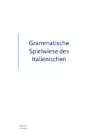 Vorschau - Merkblätter - Italienisch: Grammatikübersichten - Deckblatt