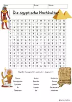 Vorschau - Stationenlernen - Ägypten Die ägyptische Hochkultur Suchsel Buchstabengitter Geschichte Sachunterricht - Deckblatt
