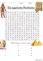 Vorschau - Stationenlernen - Ägypten Die ägyptische Hochkultur Suchsel Buchstabengitter Geschichte Sachunterricht - Seite 2