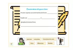 Vista previa - Tarjetas / Manipulativos - GÉNEROS LITERARIOS Clasificación y características - página 1