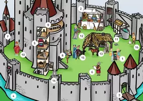 Vorschau - Arbeitsblätter - Lesespurgeschichte Mittelalter Burg - Seite 1