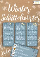 Vorschau - Stationenlernen - Schüttelwörter Winter - Wörter schreiben mit Worträtsel - Deckblatt